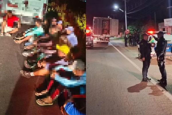 Quinze suspeitos de contrabandear cigarros estrangeiros s&atilde;o presos no litoral do Piau&iacute;.(Imagem:Divulga&ccedil;&atilde;o/PMPI)