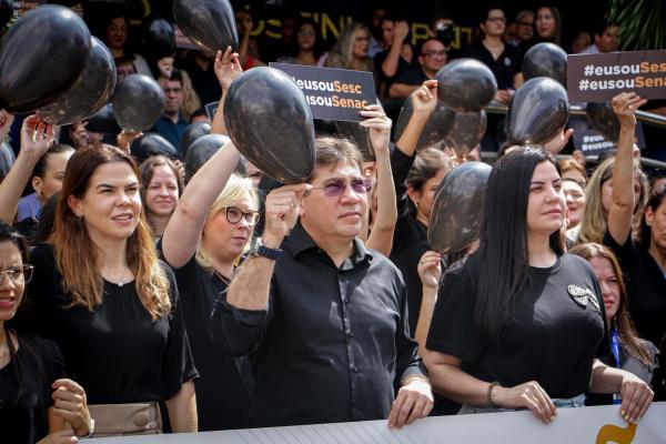 Mobilização contra corte de 5% do Sesc e Senac acontece em Teresina(Imagem:Reprodução)