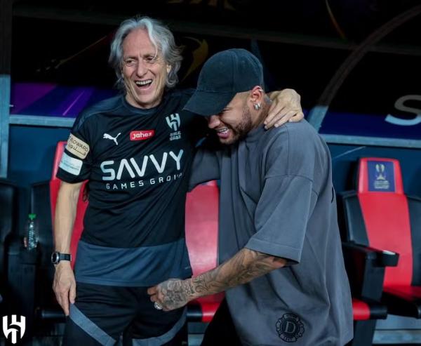 Jorge Jesus e Neymar no Al-Hilal.(Imagem:Divulgação / Al-Hilal)