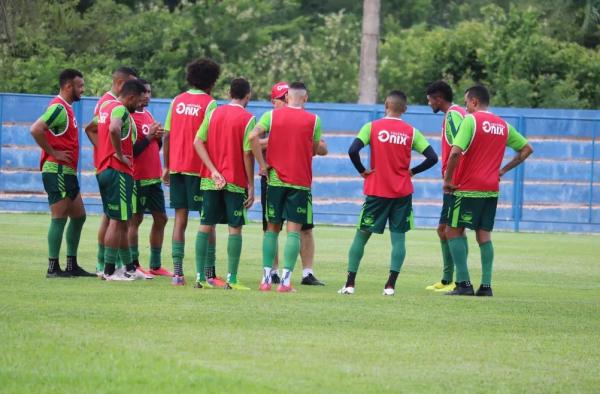 Fluminense-PI treino para a Copa do Brasil.(Imagem:Arthur Ribeiro/ge Piauí)