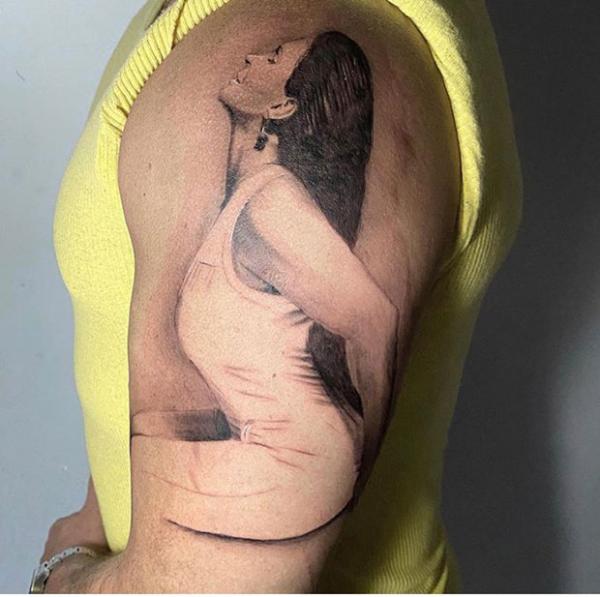 Marido de Gretchen tatua imagem da cantora no braço(Imagem:Reprodução)