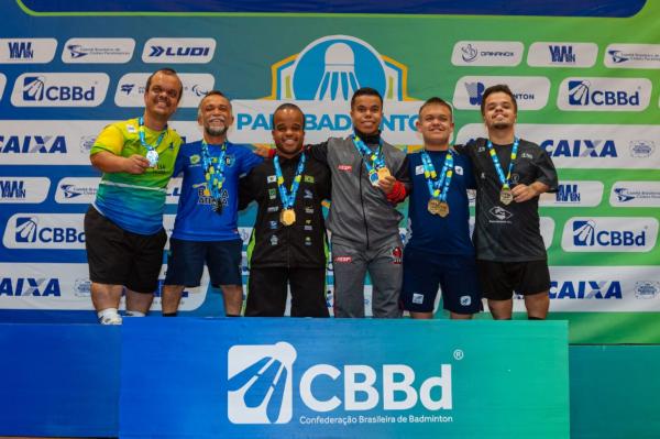 Atleta piauiense sobe ao p&oacute;dio na etapa nacional de parabadminton em S&atilde;o Paulo(Imagem:Ascom Secepi)