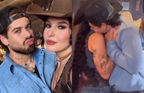 Clima de romance entre Ana Castela e Zé Felipe nos bastidores de clipe levanta suspeitas de affair.(Imagem:Reprodução/Instagram)