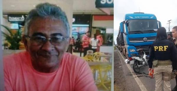 Motociclista morre em acidente entre caminhão e motocicleta na BR-343 em Floriano.(Imagem:Reprodução)