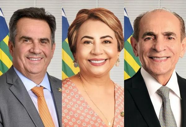 Senadores do Piauí: Ciro Nogueira, Jussara Lima e Marcelo Castro.(Imagem:Senado)