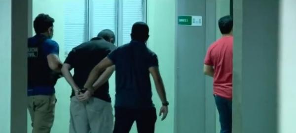 João Paulo Mourão foi preso suspeito de matar a irmã.(Imagem:Reprodução /TV Clube)