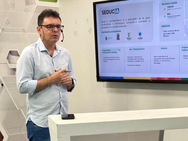 Atualmente, 740 professores participam do programa de formação SeducIA.(Imagem:Ascom Seduc)
