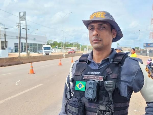 Militares do BPRE testam câmeras corporais em rodovias.(Imagem:Jorge Júnior/Rede Amazônica/Imagem ilustrativa)