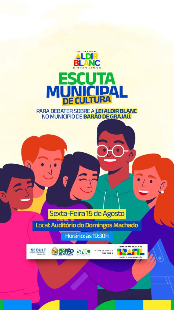 Barão de Grajaú realiza Escuta Municipal de Cultura sobre a Lei Aldir Blanc.(Imagem:Divulgação)