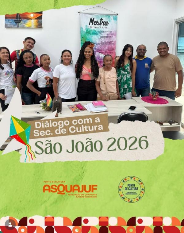  ASQUAJUF se re&uacute;ne com secret&aacute;ria de Cultura para discutir organiza&ccedil;&atilde;o do S&atilde;o Jo&atilde;o de Floriano 2026(Imagem:Reprodu&ccedil;&atilde;o/Instagram)