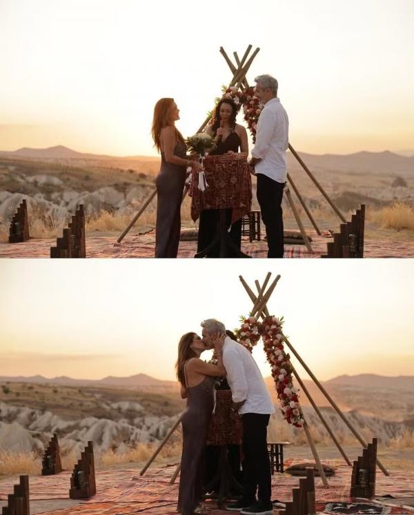 Na Capadocia, Flavia Alessandra e Otaviano Costa se casam de novo.(Imagem:Reprodução/Instagram)