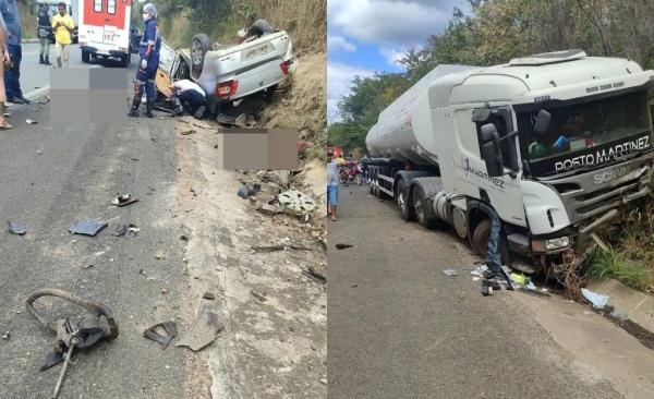 Casal morre em grave acidente em Angical.(Imagem:Reprodução)