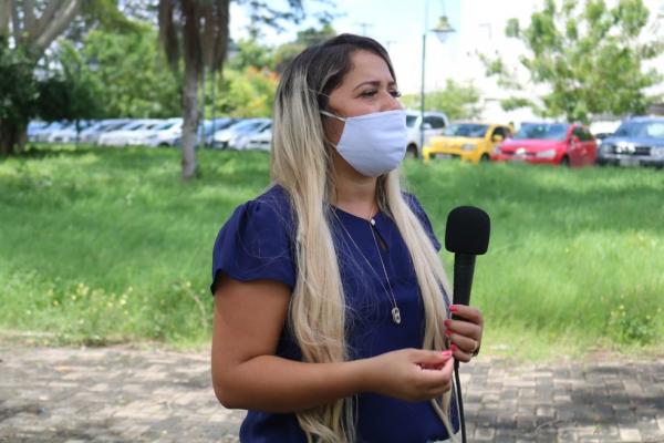 Samanta Dourado, que encontrou o menino em um posto de combustíveis em Teresina. (Imagem:Naftaly Nascimento/G1 Piauí)