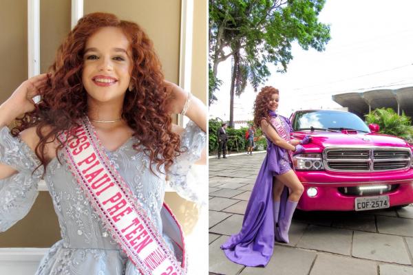 A piauiense Letícia Costa de Freitas , 12 anos, ganha Miss Brasil Pré-Teen Mundial 2024.(Imagem:arquivo pessoal)