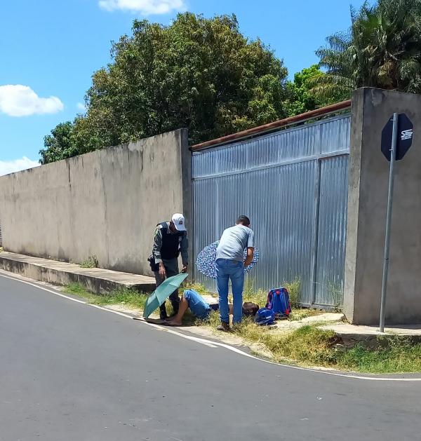 Acidente entre duas motocicletas é registrado no Centro de Floriano.(Imagem:Divulgação)