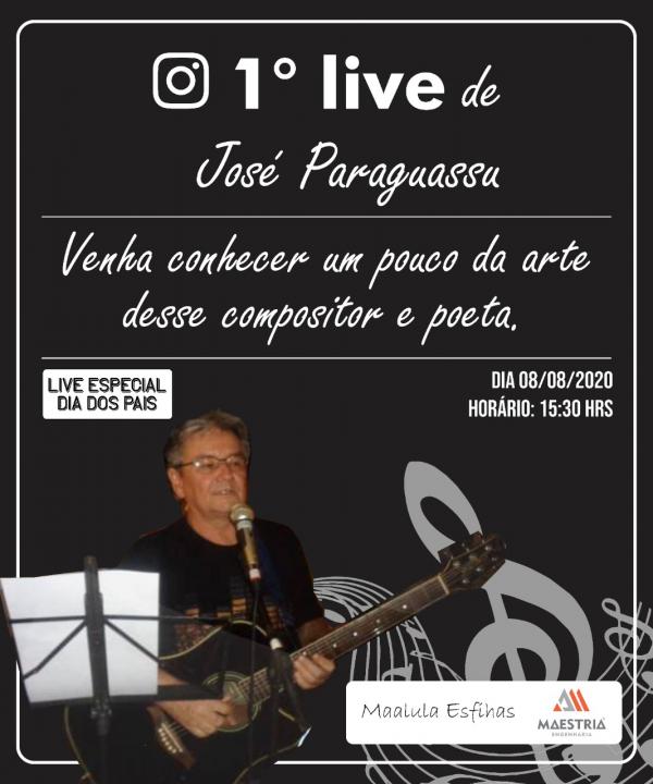 1º Live de José Paraguassu(Imagem:Divulgação)
