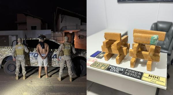 Suspeitos de tr&aacute;fico s&atilde;o detidos com 15 tabletes de maconha dentro de mala em &ocirc;nibus interestadual(Imagem:Reprodu&ccedil;&atilde;o)