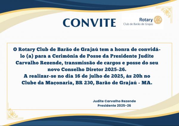 Judite Rezende assume presidência do Rotary de Barão de Grajaú(Imagem:Reprodução/Redes Sociais)