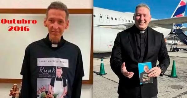 Padre Marcelo Rossi impressiona ao compartilhar antes e depois de sua evolução corporal.(Imagem:Instagram)