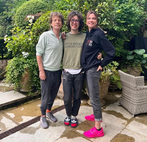 Mick Jagger, Lucas e Luciana Gimenez.(Imagem:Arquivo pessoal)