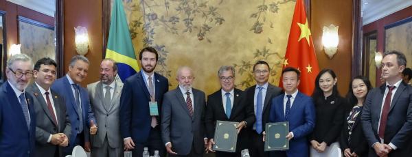 Audiência com o Presidente da Envision, Lei Zhang.(Imagem:Ricardo Stuckert / PR)