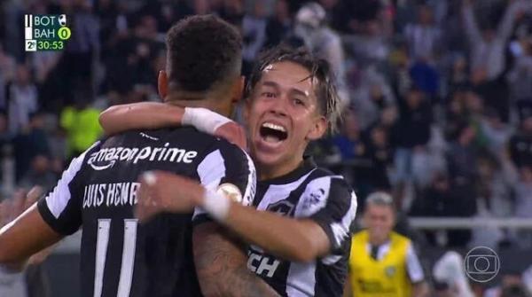 Botafogo 3 x 0 Bahia pela 21ª rodada do Brasileirão(Imagem:Reprodução)