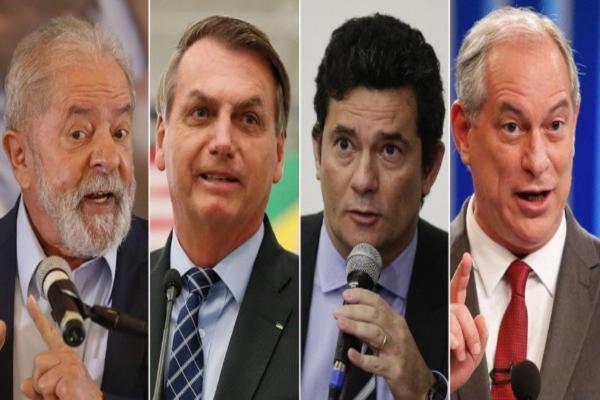 Lula, Bolsonaro, Moro e Ciro(Imagem:Reprodução)