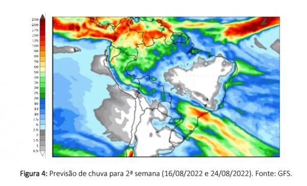  Previsão de chuva de 16/08/2022 a 24/08/2022.(Imagem:INMET)