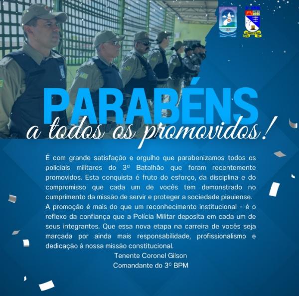 Tenente-Coronel Gilson Leite parabeniza policiais promovidos.(Imagem:Reprodução/Instagram)