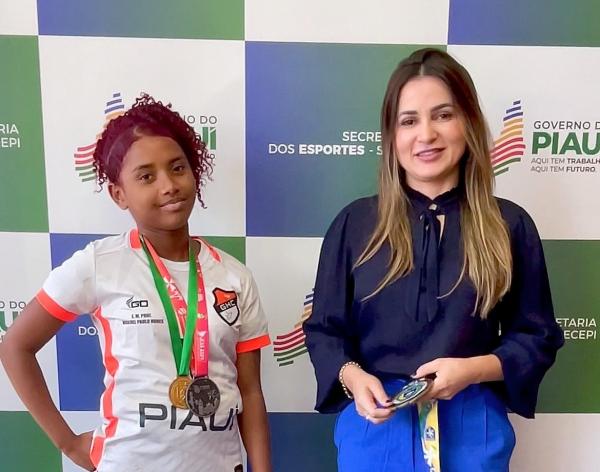 Vitória Pires inicia os treinamentos com a seleção ainda em setembro.(Imagem:Ascom Secepi)