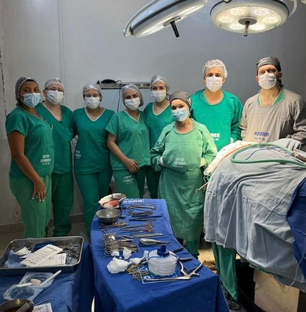 Marco histórico em Floriano: Realizada a primeira neurocirurgia eletiva no Hospital Tibério Nunes.(Imagem:Divulgação)