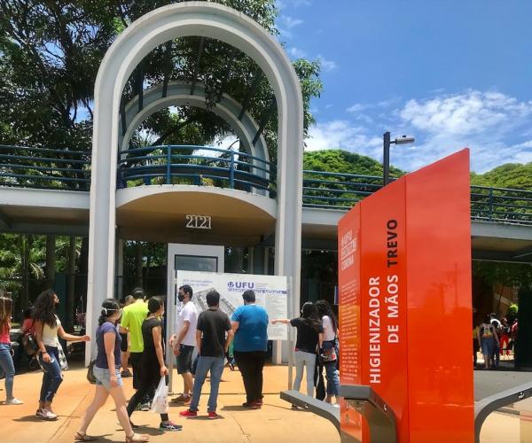 Primeiro dia de vestibular 2020/2 da UFU em Uberlândia.(Imagem:Diélen Borges/Comunica.ufu)