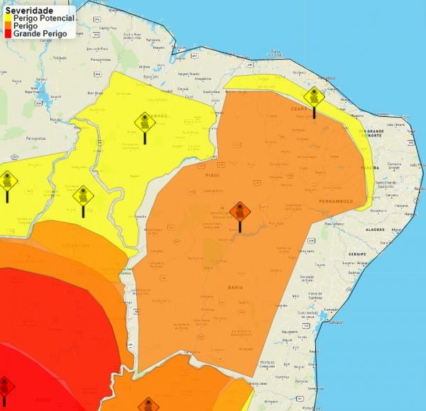 Alvorada do Gurguéia registra 10% da umidade do ar, a mais baixa do Piauí(Imagem:Reprodução)