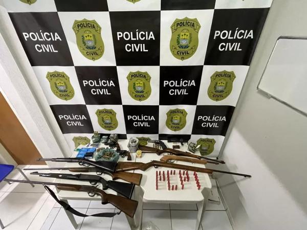 Policial militar é preso pela segunda vez suspeito de tráfico de armas e munições em São Raimundo Nonato.(Imagem:Divulgação/Polícia Civil)