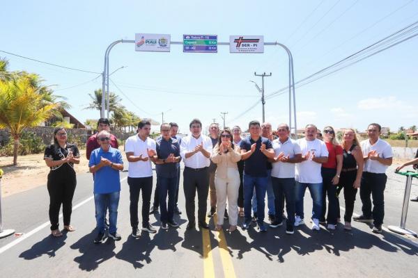 O trecho alargado tem 9km e dá acesso à Praia do Coqueiro, local de grande visitação turística do litoral do Piauí.(Imagem:Gabriel Torres)