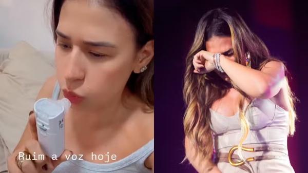 Simone Mendes comentou que sua voz não estava boa.(Imagem:Reprodução/Instagram e Brazil News)