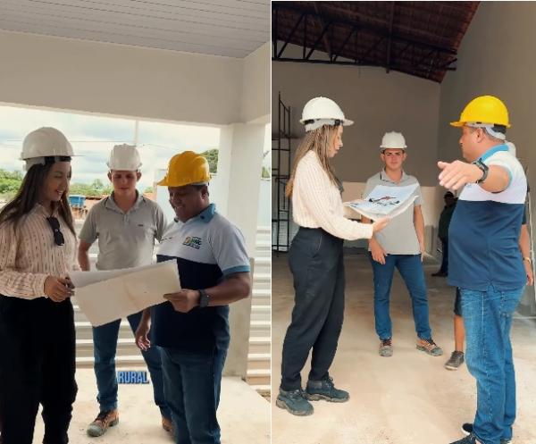  Obras avan&ccedil;am na zona rural de Bar&atilde;o de Graja&uacute; com reforma de escola e constru&ccedil;&atilde;o de areninha(Imagem:Reprodu&ccedil;&atilde;o/Instagram)