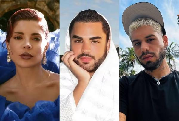 Gkay, Lucas Guedez e Zé Felipe(Imagem:Reprodução/Instagram)