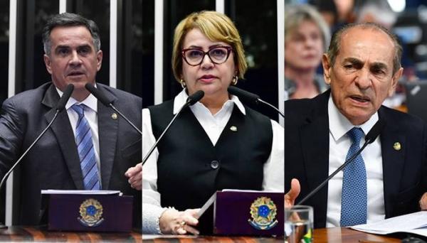 Senadores Ciro Nogueira, Jussara Lima e Marcelo Castro.(Imagem:Jefferson Rudy/ Waldemir Barreto/ Roque de Sá)