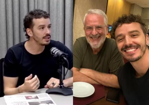 Gabriel Stauffer e o pai, o jornalista Sérgio Wesley.(Imagem:Reprodução/Instagram)