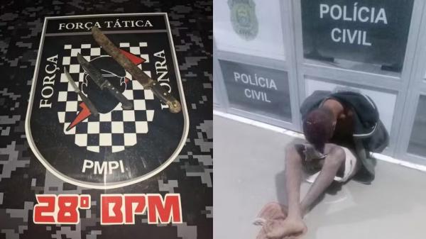 Homem é preso suspeito de esfaquear menina de 3 anos no Sul do Piauí.(Imagem:Divulgação/PMPI)
