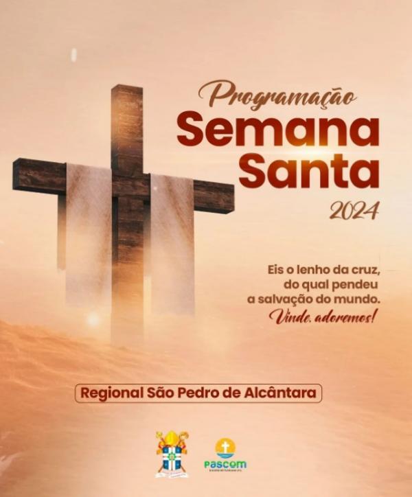 Paróquias do Regional São Pedro de Alcântara anunciam programação para a Semana Santa.(Imagem:Reprodução/Instagram)