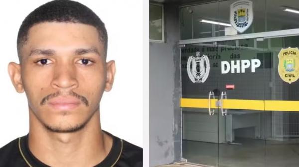 Suspeito de esfaquear atual da ex-esposa se apresenta ao DHPP em Teresina.(Imagem:Pol&iacute;cia Militar)