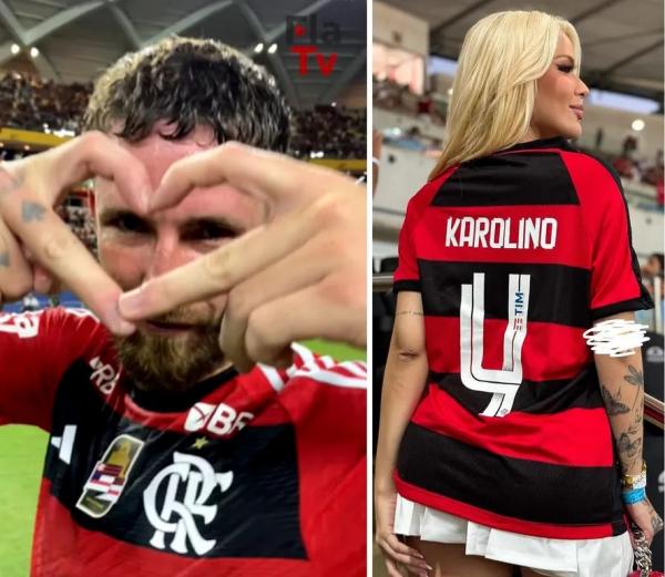Léo Pereira, do Flamengo asssume namoro com Karoline Lima.(Imagem:Instagram)