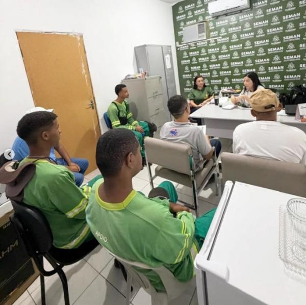  SEMAN realiza reuni&atilde;o t&eacute;cnica para fortalecer coleta seletiva e a&ccedil;&otilde;es ambientais em Floriano.(Imagem:Secom)