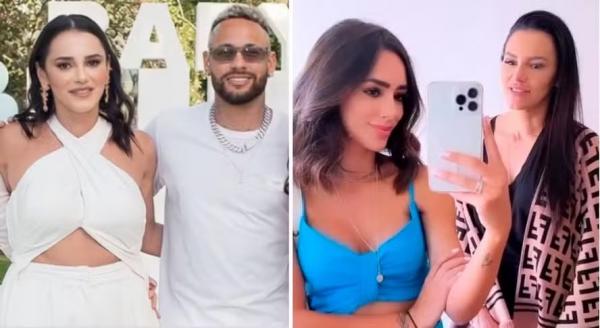 Telma Fonseca, Neymar e Bruna Biancardi: lar em crise.(Imagem:Reprodução/Instagram)