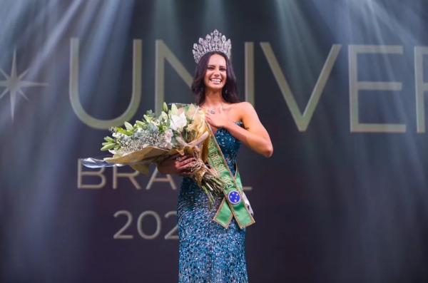 Maria Brechane foi coroada Miss Universo Brasil 2023.(Imagem:Samuel Kobayashi/gshow)