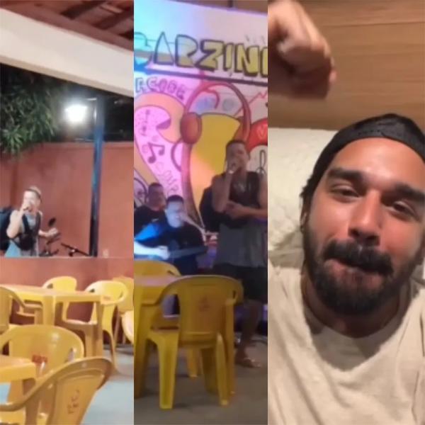 Música da banda Atitude 67 reage a vídeo de entregador cantando em bar de Teresina.(Imagem:Reprodução /Redes Sociais)