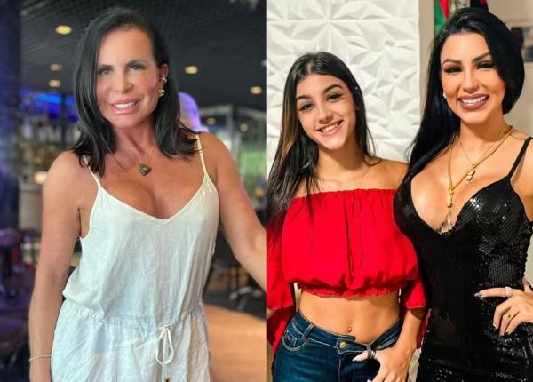 Gretchen, Bia Miranda e Jenny Miranda.(Imagem:Reprodução/Instagram)