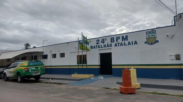 24º Batalhão da Polícia Militar, em Luís Correia (PI).(Imagem:Catarina Costa/g1 Piauí)